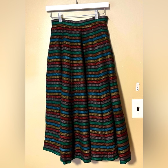 Vintage 1950’s Rainbow Wool Skirt - Picture 3 of 8